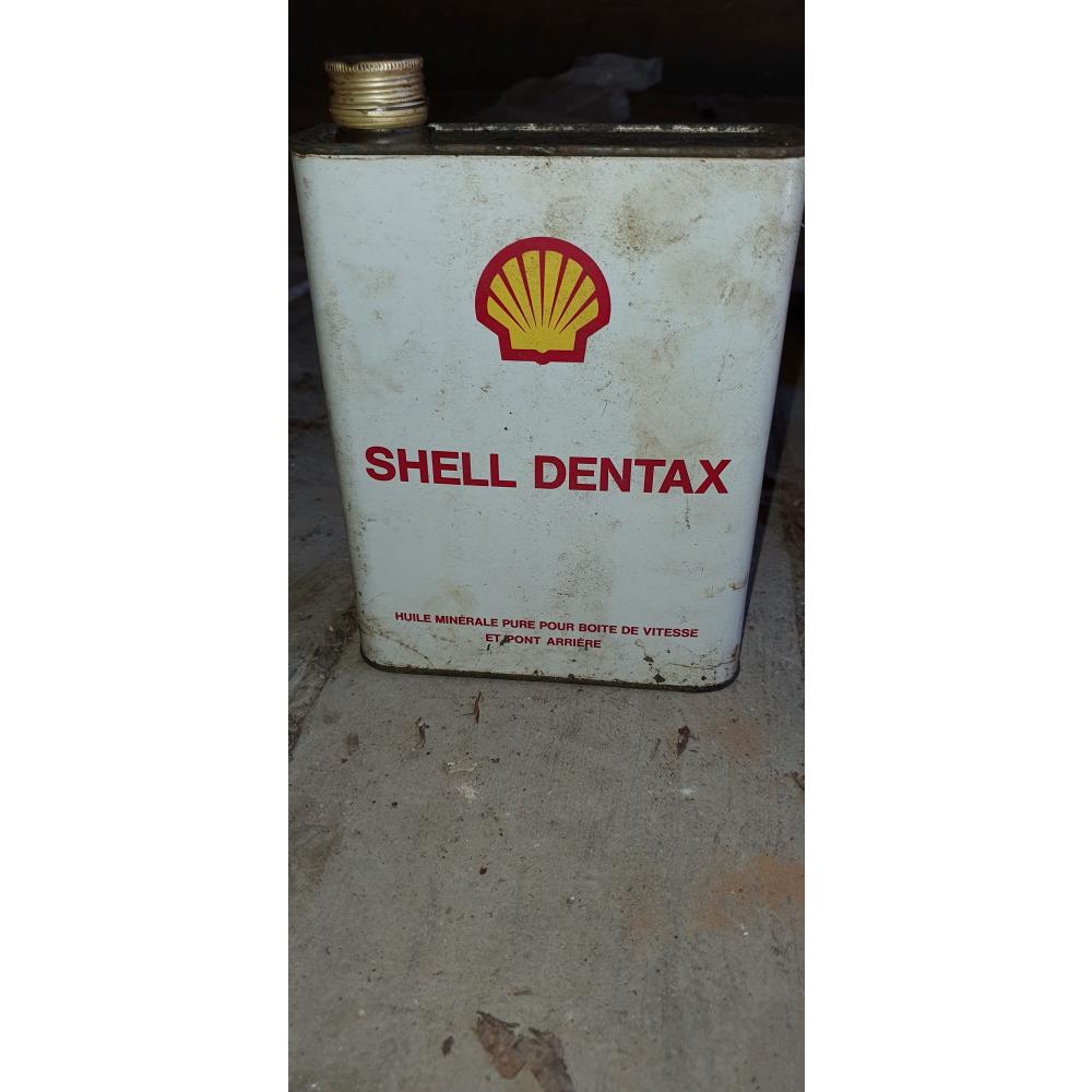 Ancien bidon d'huile SHELL DENTAX Collection 