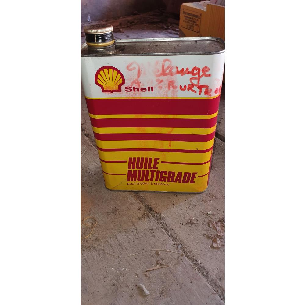 Ancien bidon d'huile SHELL HUILE MULTIGRADE