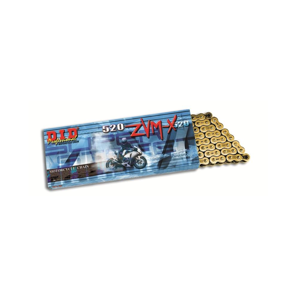 Chaine DID pas de 520 type ZVM-X Or/Or + attache à river