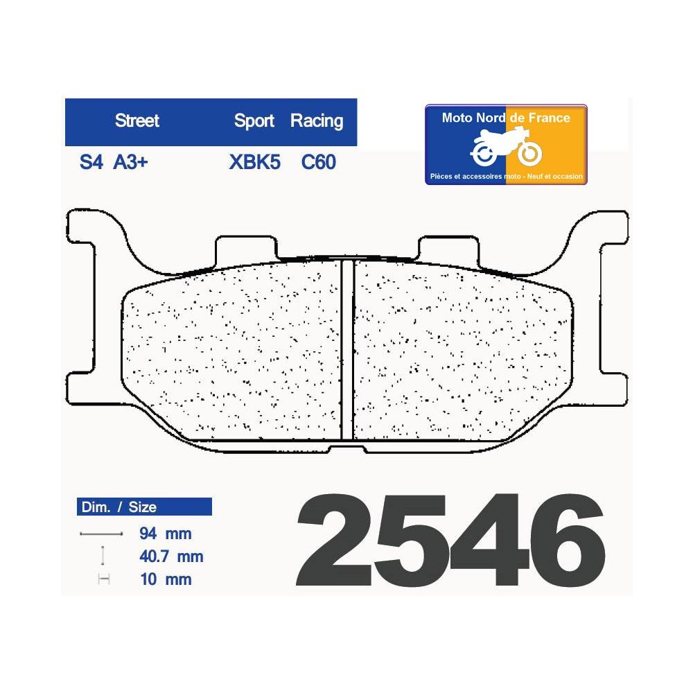 Plaquettes de frein Carbone Lorraine type 2546 A3+