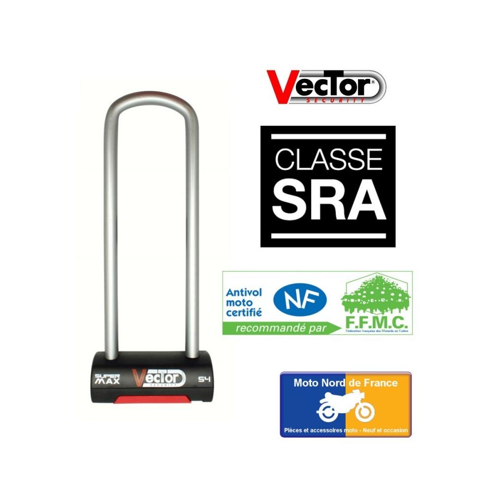 Antivol U VECTOR Super Max S4 - SRA - 85x310 mm intérieur