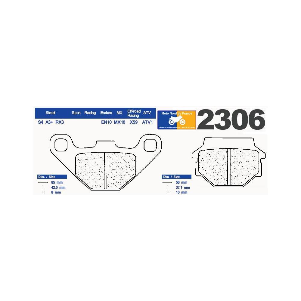 Plaquettes Carbone Lorraine de frein avant - Kawasaki GPZ 500 S 1988-1993