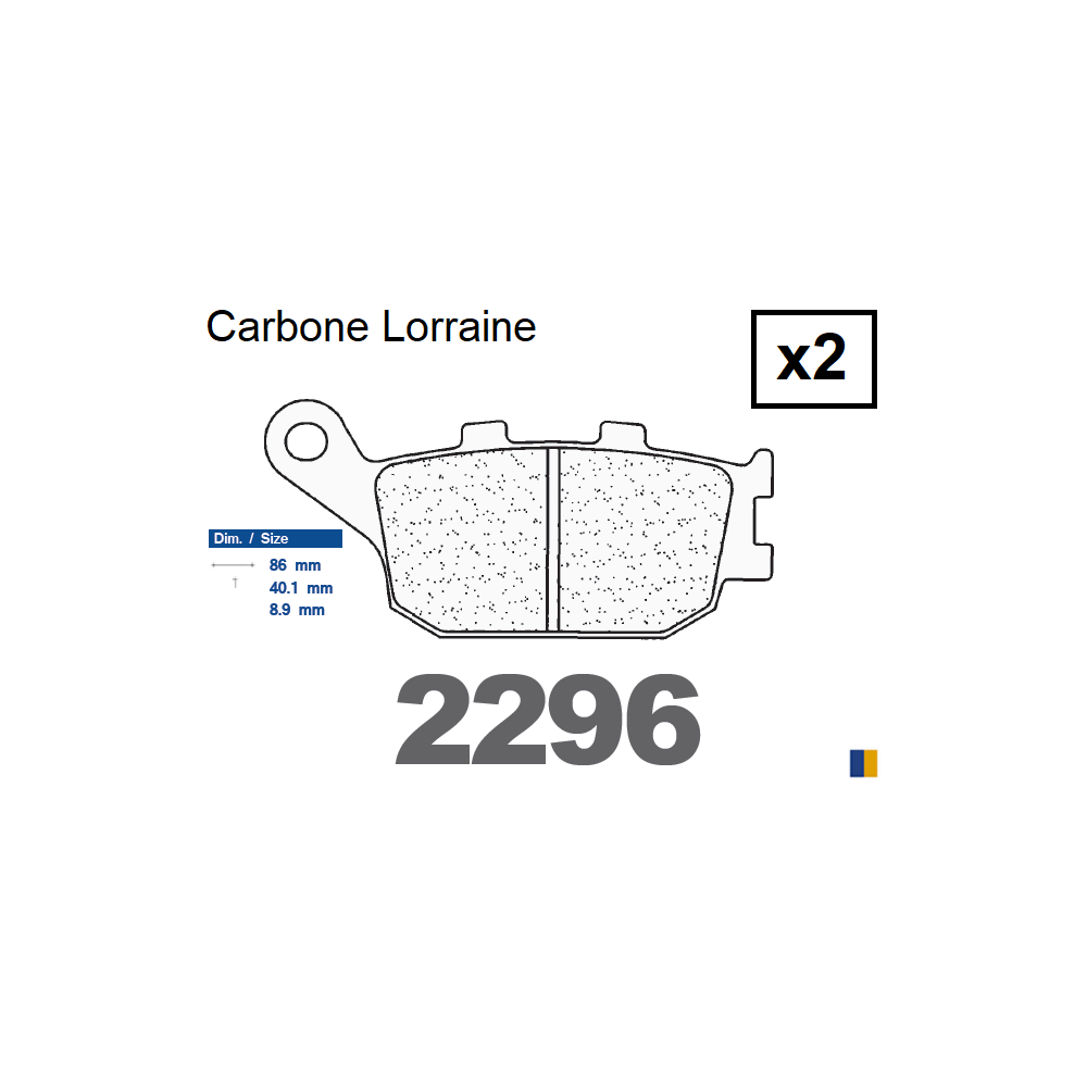 Plaquettes Carbone Lorraine de frein arrière - Kawasaki Z 750 /ABS 2007-2013
