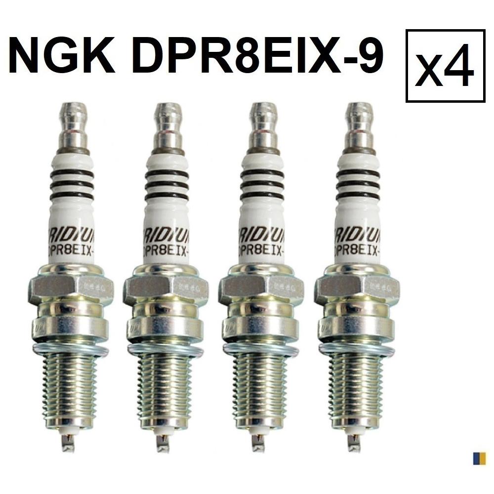 4 bougies NGK iridium DPR8EIX-9 - Honda VT 600 C Shadow 1989-2005