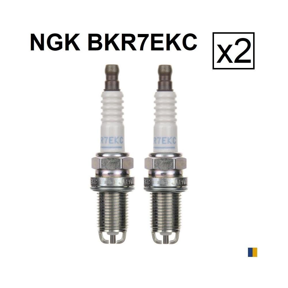 Lot de 2 bougies d'allumage NGK type BKR7EKC