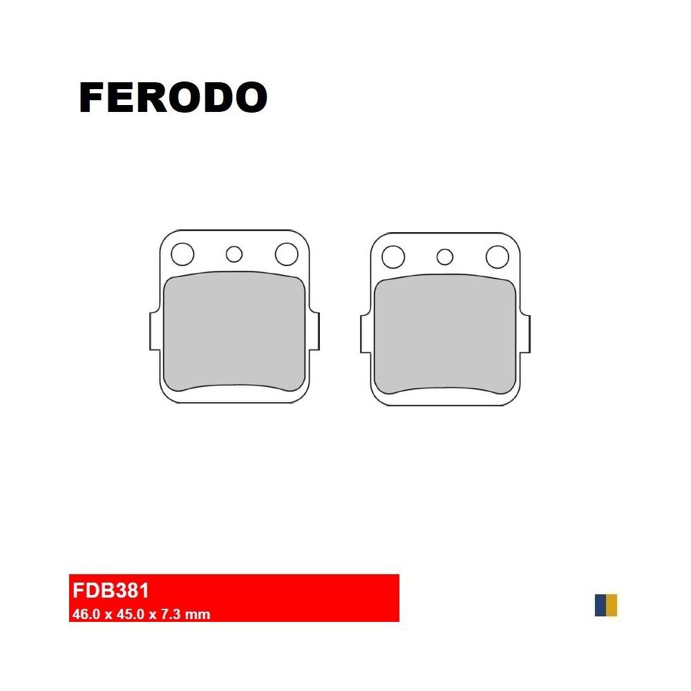 Plaquettes de frein Ferodo semi-métal type FDB381EF