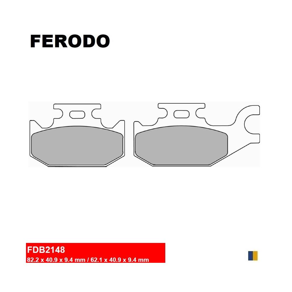 Plaquettes de frein Ferodo semi-métal type FDB2148EF