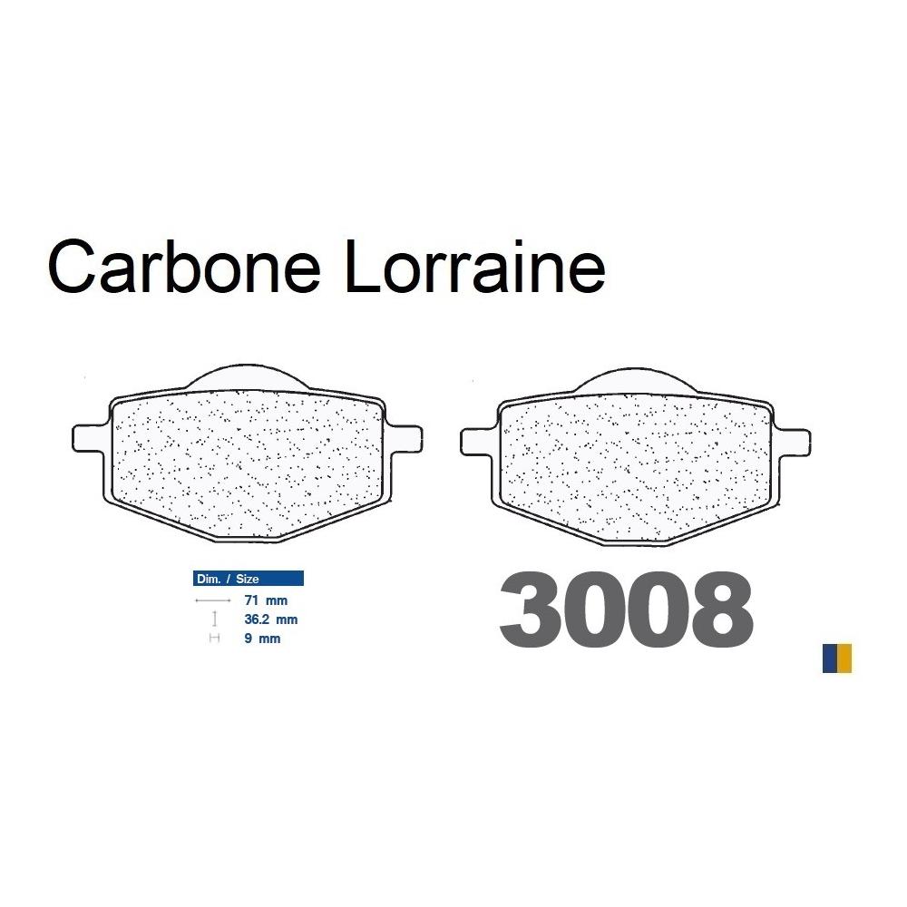 Plaquettes de frein Carbone Lorraine type 3008 MSC