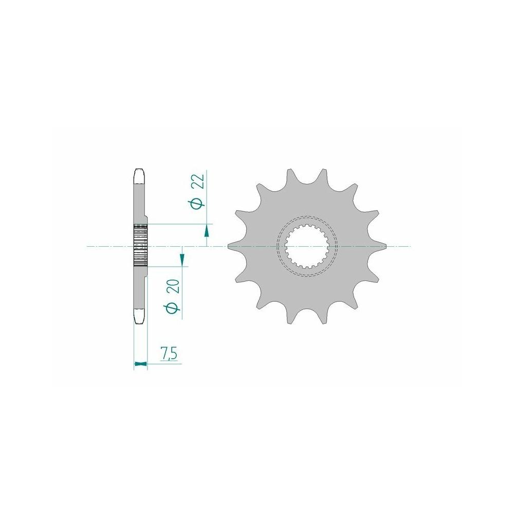 Kit chaîne 520 - HM CRE-F 250 / 300 X 2008-2016