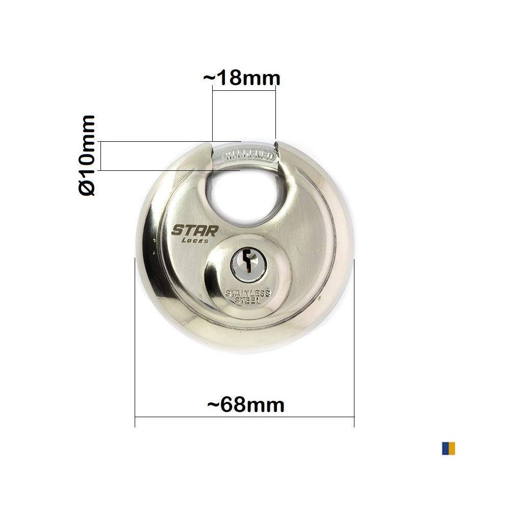 Cadenas à clé Star Locks Ø68mm