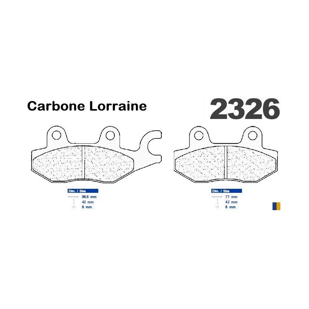 Plaquettes Carbone Lorraine de frein avant - Honda VT 125 Shadow 1999-2006