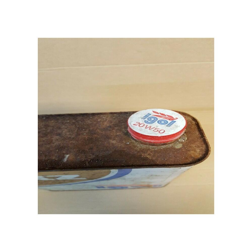 Ancien bidon d'huile  igol gtz 20w50  plein deco de garage vintage