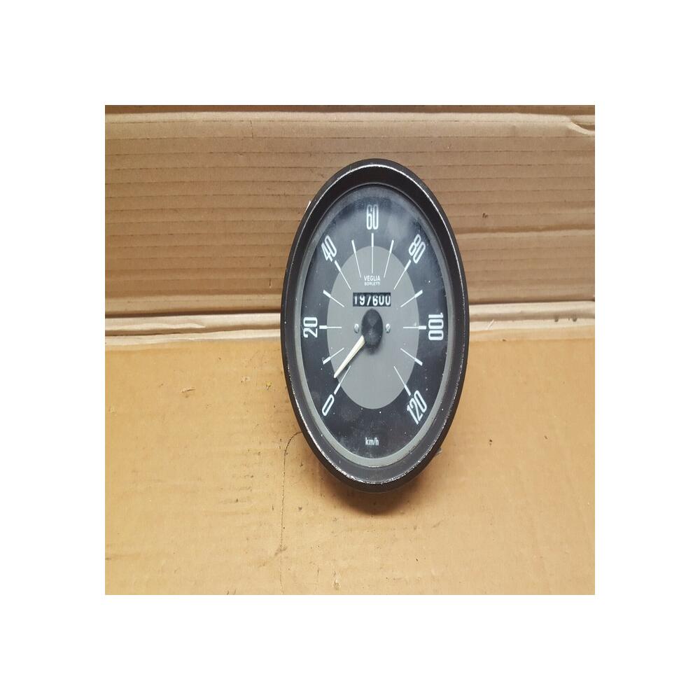 ANCIEN COMPTEUR VEGLIA BORLETTI 120 Km/h  diametre 15 cm