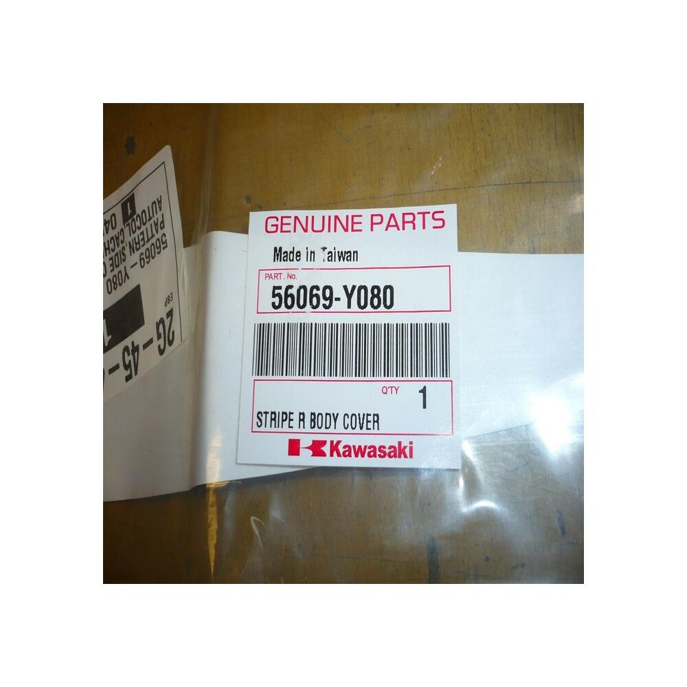 autocollant cache lateral droit vert noir kawasaki 56069-y080 sc j 300 2014
