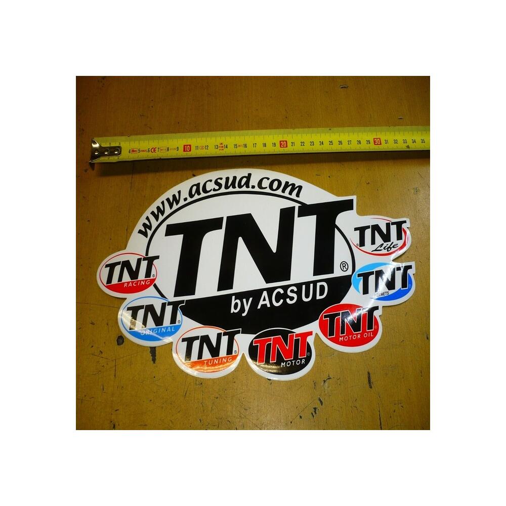 autocollant emblème acsud.com tnt racing motor oil helmets 31cm et 16 de hauteur