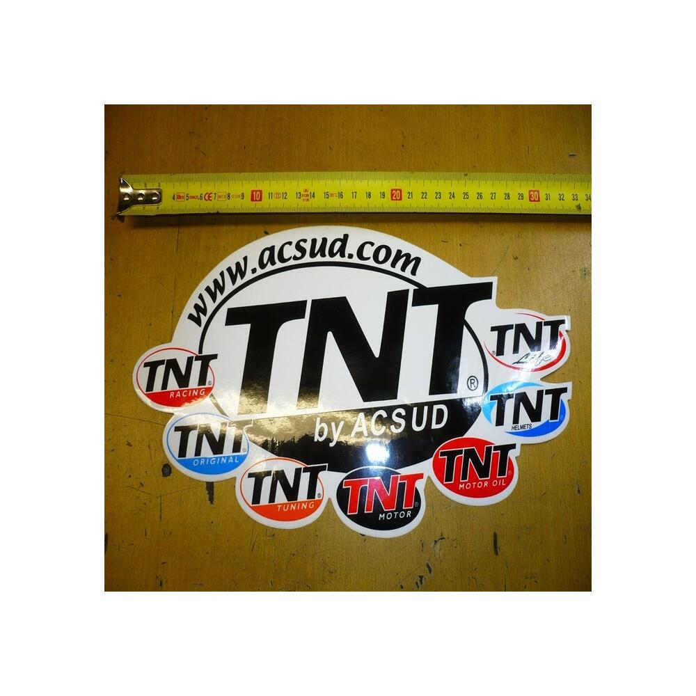 autocollant emblème acsud.com tnt racing motor oil helmets 31cm et 16 de hauteur