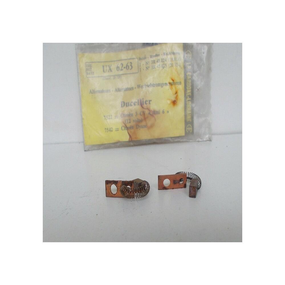 balais charbons DUCELLIER  UX 62 63 ALTERNATEUR Citroën Ami 6 Dyane