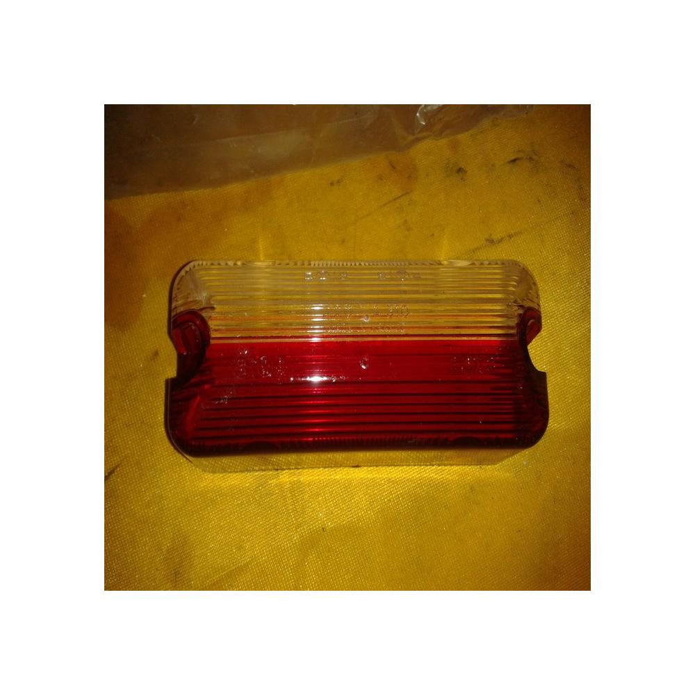 Cabochon feu gabarit bicolore rouge/cristal AXO A310 NEUF (SAVIEM, BERLIET...)