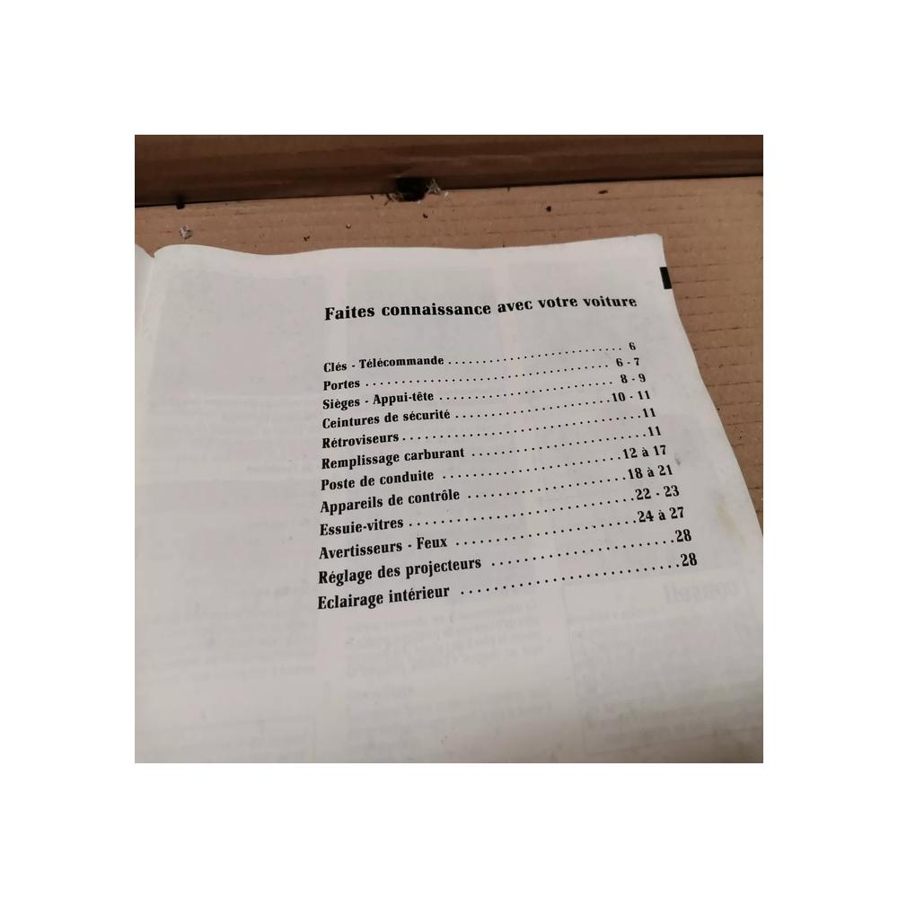 CARNET D'ENTRETIEN LIVRET RENAULT SUPER 5 SP5