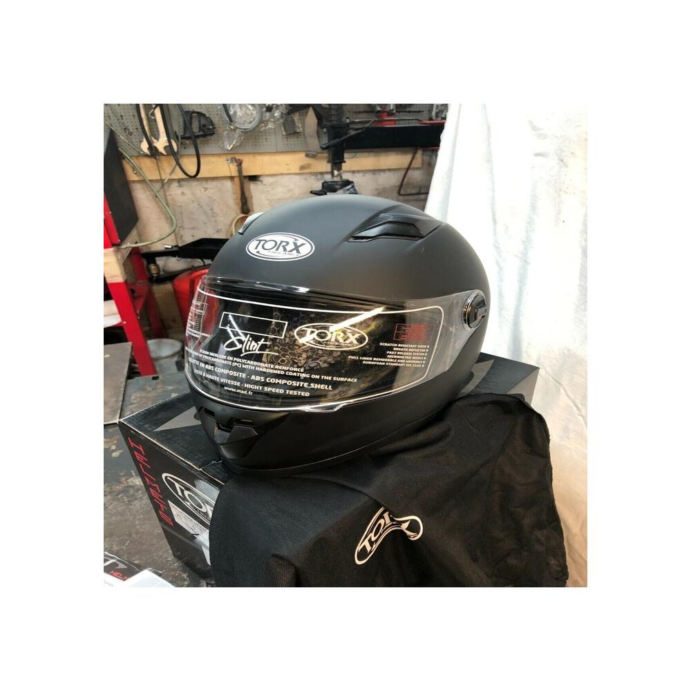 Casque homme femme torx clint Noir Mat  taille s 55/56 neuf Ecran pare soleil