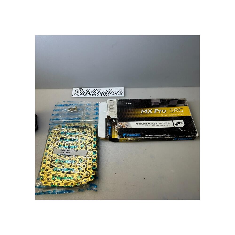 Chaine TSUBAKI MX-PRO 428 134 maillons attache a riveter rs428mx-pro 134 links