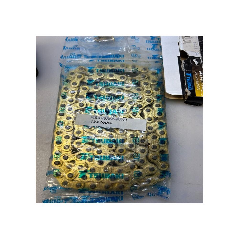 Chaine TSUBAKI MX-PRO 428 134 maillons attache a riveter rs428mx-pro 134 links