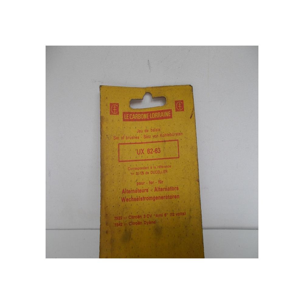 CHARBONS alternateur UX 62-63 CITROEN 2 CV 3 CV AMI 6 DYANE MEHARI DUCELLIER