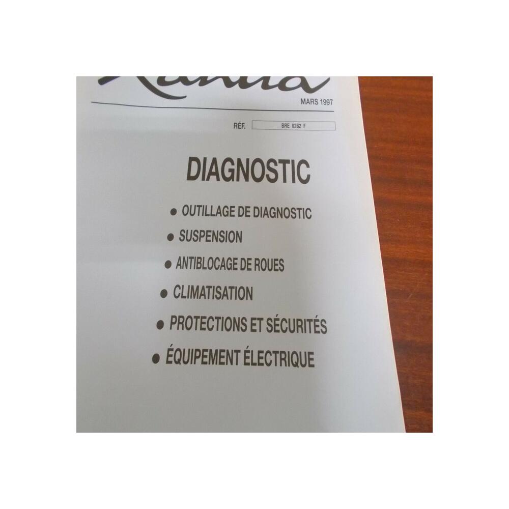 Citroën XANTIA DOCUMENTATION DIAGNOSTIQUE SUSPENSION ABS CLIM ELECT BRE 0282 F