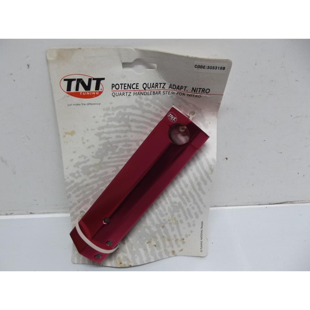 potence de guidon TNT 303318B rouge anodisé neuve scooter MBK NITRO 50 1999-2002