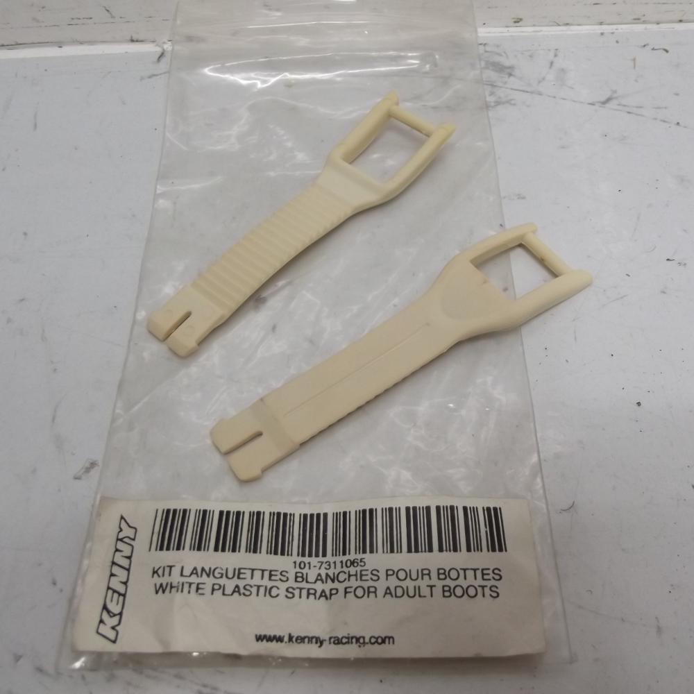 2 sangles blanche pour bottes cross KENNY longueur 110 mm 