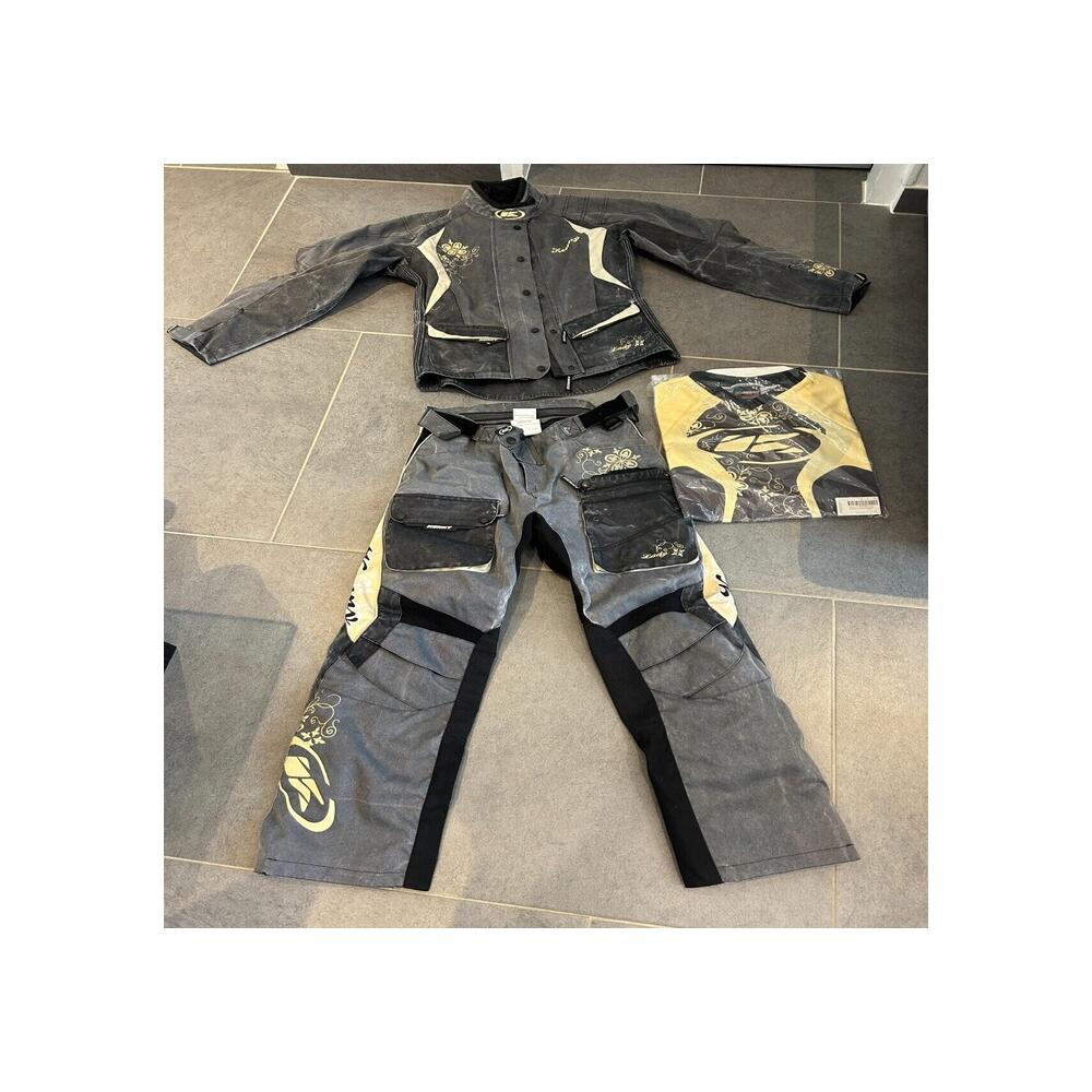 ensemble moto cross quad kenny adventure femme pantalon t32 veste m t-shirt L