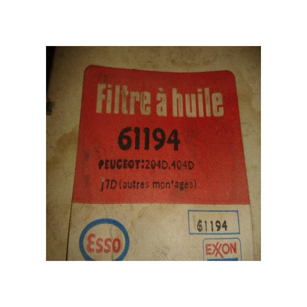 Filtre à huile ESSO (papier) pour Peugeot 204 404 J7 diesel