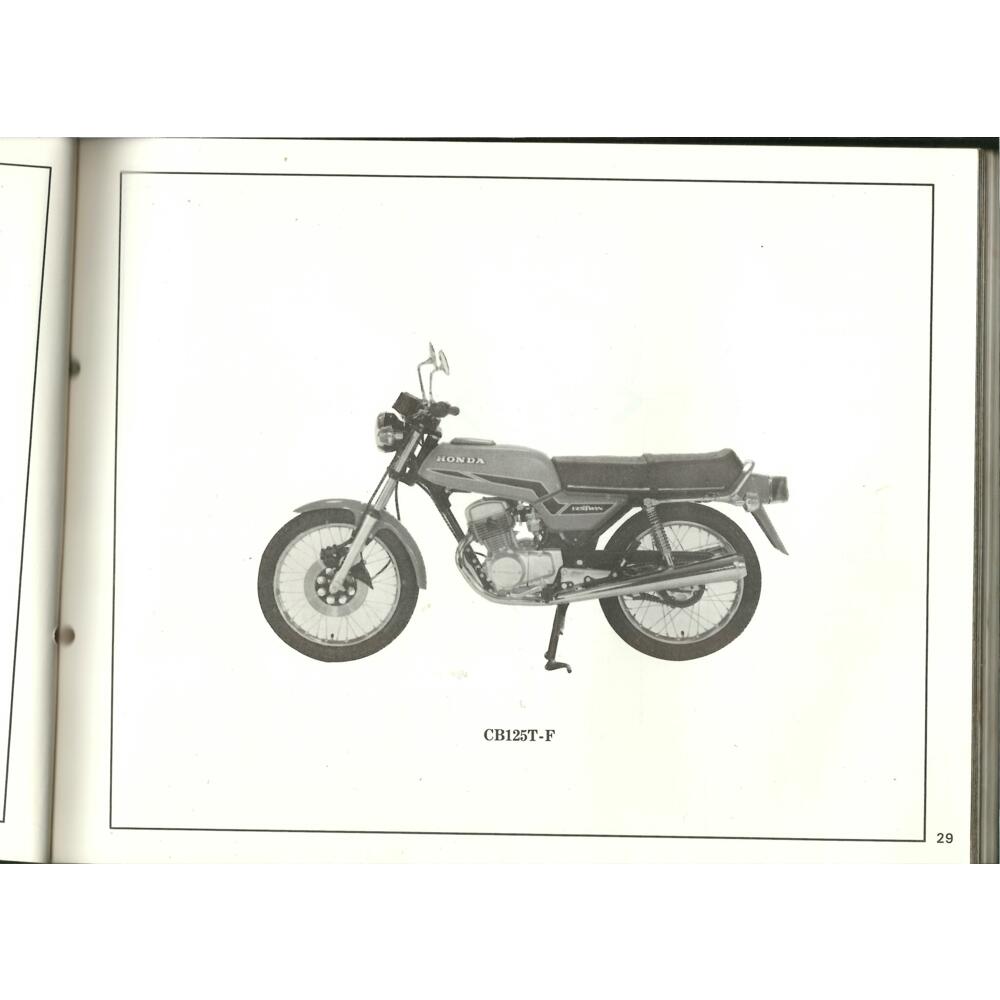 Catalogue pièces détachées original Honda CB 125 T (imprimé en 06 / 1977)