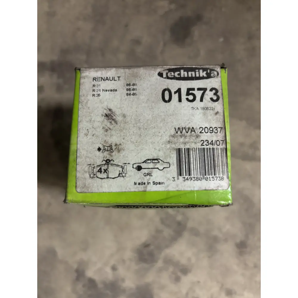 4 Plaquettes de Frein TECHNIK'A - RENAULT - WVA 20937