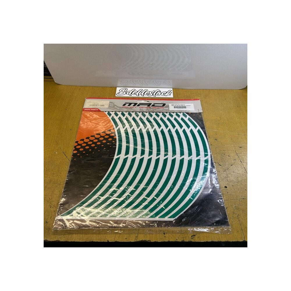 KIT liseret de jante vert avant + arrière mad 017981n