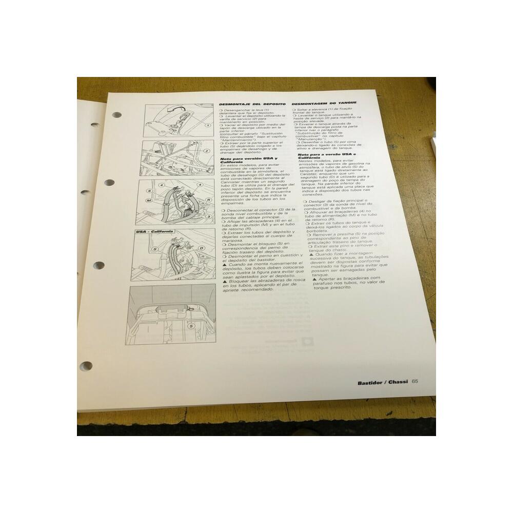 manual oficina de taller Ducati 91470121O monster m 900 i.e 2001 esp/port