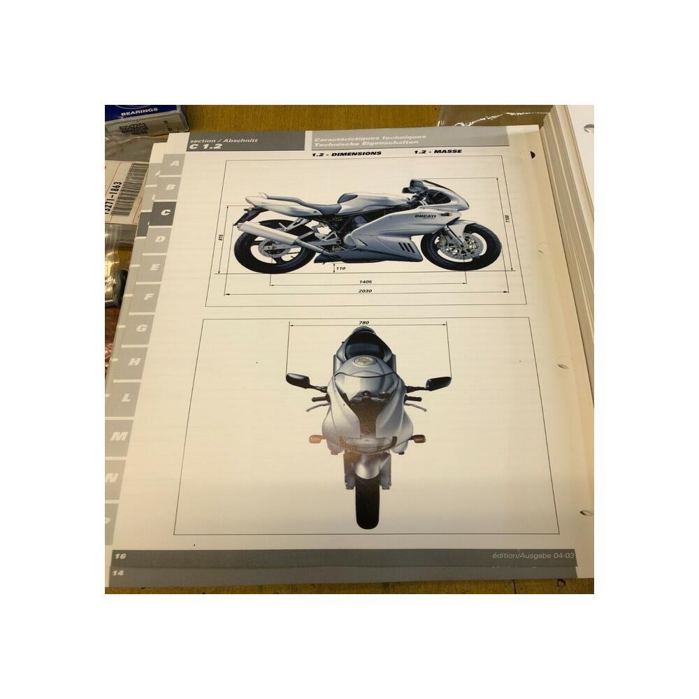 manuel atelier Français allemand werkstatthandbuch ducati supersport 800 ss 2003