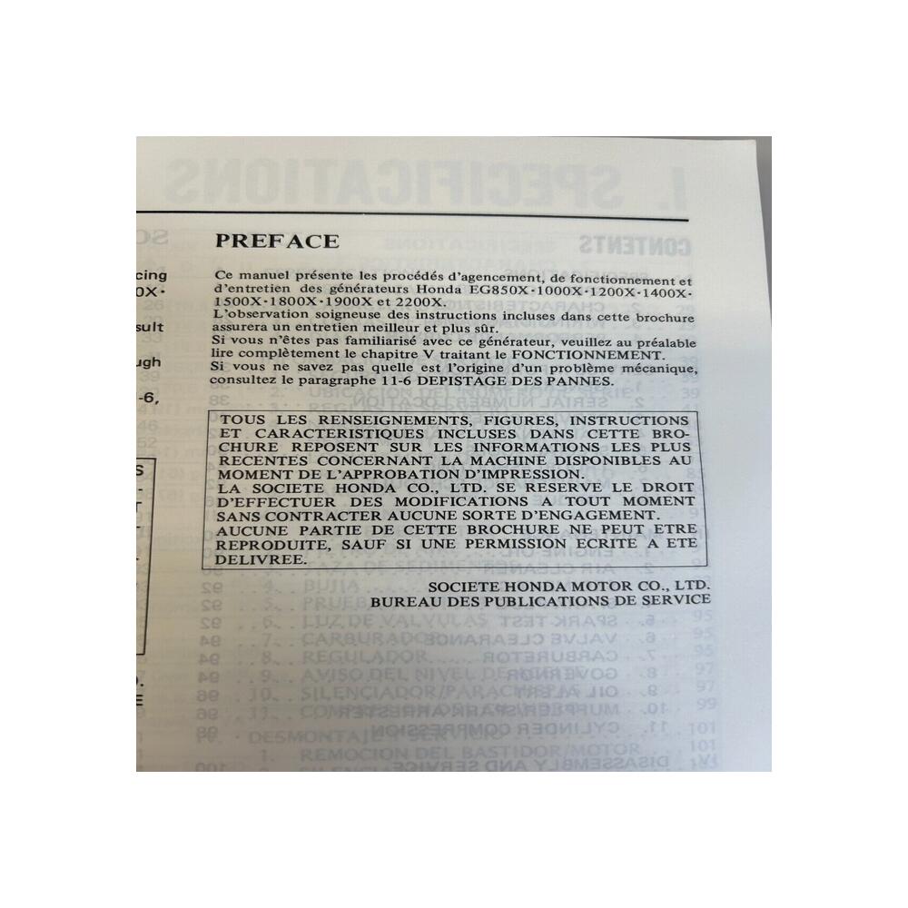 manuel atelier francais anglais allemand honda 66zb001 eg x 850 1000 1200 2200