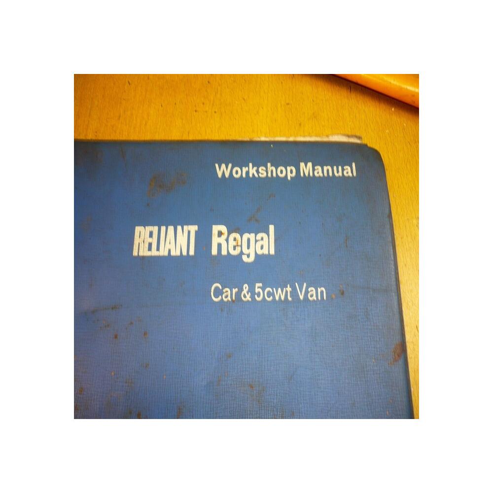 manuel atelier workshop manual reliant regal car 5cwt van