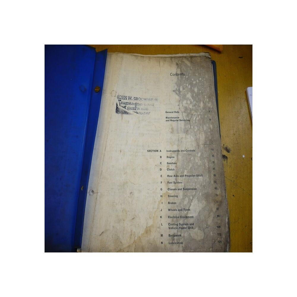 manuel atelier workshop manual reliant regal car 5cwt van