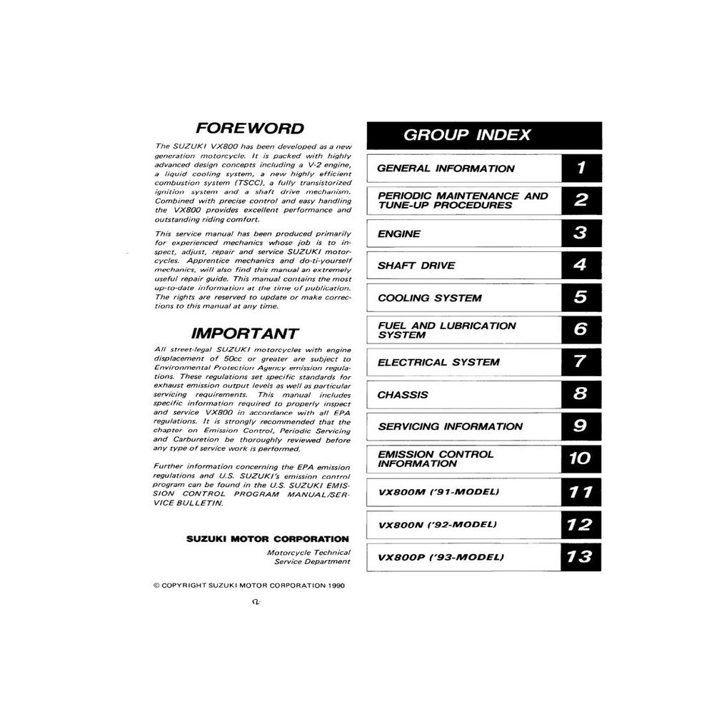 MANUEL REVUE ATELIER RÉPARATION PDF SUZUKI VS VX 800 INTRUDER