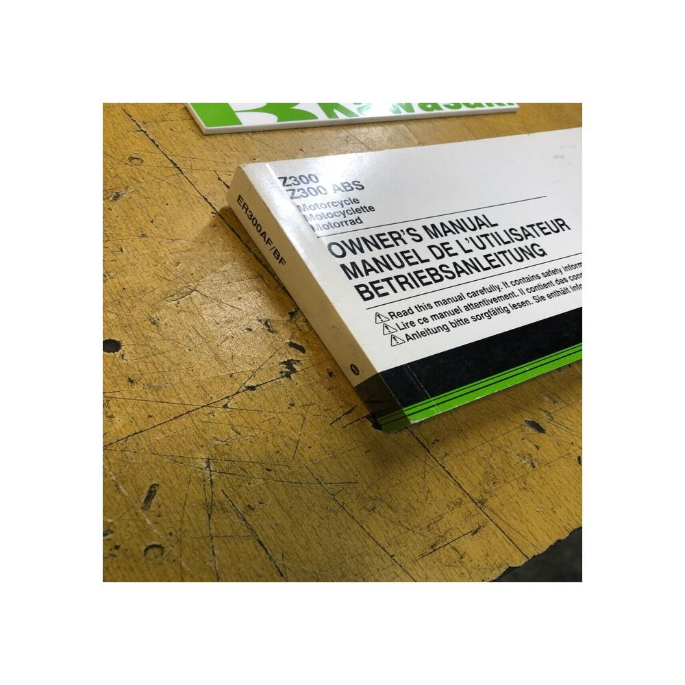 owner's manual manuel proprietaire betriebsanleitung kawasaki z 300 2015 aff bff