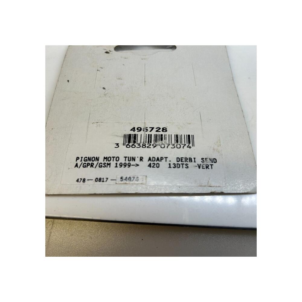 PIGNON MECABOITE D13 TUN'R aprilia DERBI SENDA GPR GSM 1999-  420 13 DTS - VERT