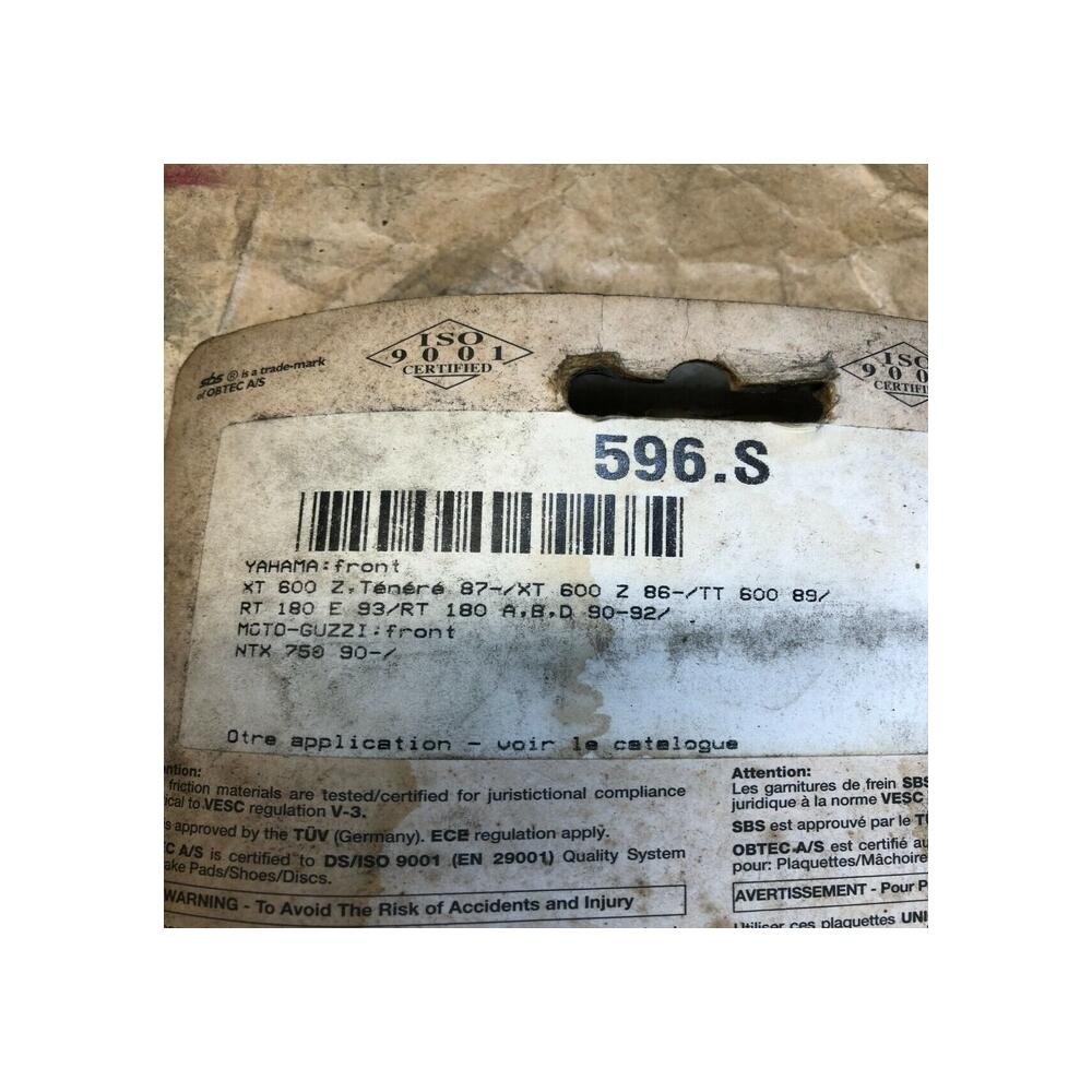 plaquette frein av sbs 596hf moto guzzi ntx 750 yamaha xtz 600 tt 600 rt 180