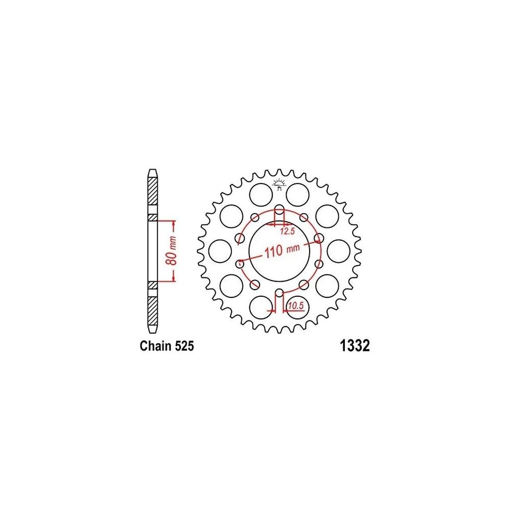 Transmission - Couronne - 525 - JTR-1332 - 40 dents