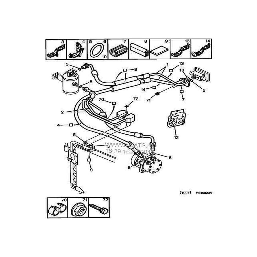 Tuyau tuyauterie de clim climatisation CITROEN ZX   qualité origine