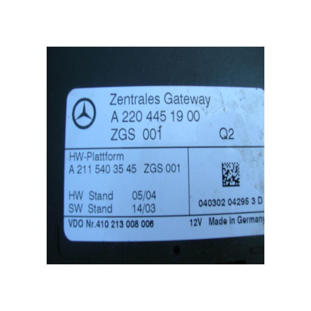 W215 MERCEDES CL 500 SL430 SL500 SL600  CALCULATEUR Gateway MODULE a2204451900