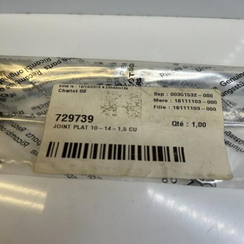 1 joint cuivre durite frein peugeot 729739 looxor elyseo speedfight ludix