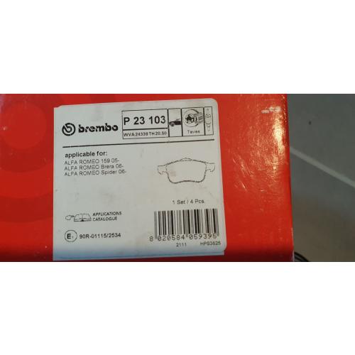 Plaquettes de frein Alfa Roméo Brembo P23 103