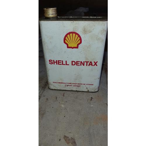 Ancien bidon d'huile SHELL DENTAX Collection 